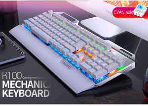 104-Key Wired RGB Gaming Mechanical Desktop <strong>Keyboard</strong> with Knob Multifunction PC <strong>Keyboard</strong> - Product Image 6