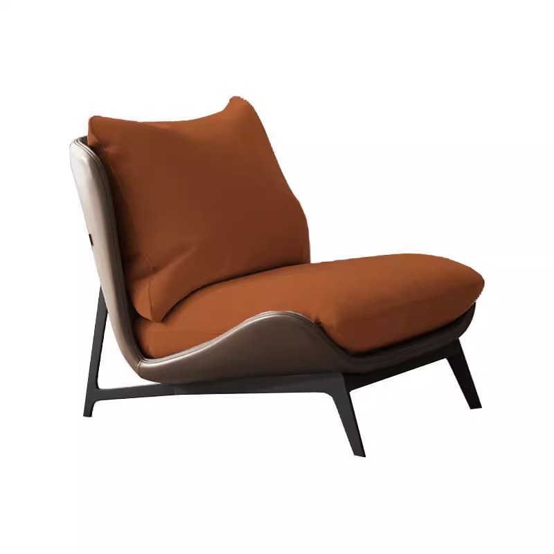 Coffee + Orange Single Chair
