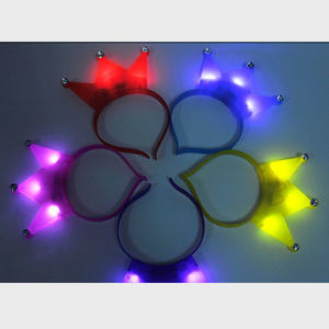 ที่คาดผมพลาสติกมีไฟ <span class=keywords><strong>LED</strong></span> กระพริบรูปทรงมงกุฎสีราคาถูก - Product Image 6