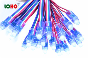 High Quality DC5V 12mm F8 Custom RGB Long Line <strong>LED</strong> Light String 5v 12mm RGB Synchronization Effect Pixel Light String
