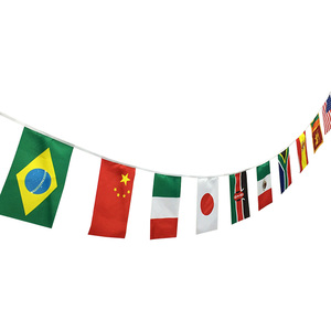 Banderines de poliéster decorativos colgantes, la bandera triangular se puede utilizar para decoraciones navideñas de cumpleaños para crear un ambiente - Product Image 4