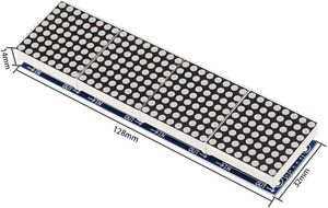 MAX7219 4-in-1-Mikrocontroller-Nadelmatrix-Anzeigemodul mit 5-poligem Leitungs-ICs-Produkt - Product Image 2