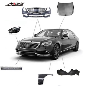 Madly Facelift 2020 için yükseltme W222 Maybach vücut kitleri Mercedes Benz S sınıfı W221 gövde kiti far arka lambası izgara - Product Image 4