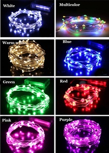 10m 33ft 100 LED Alambre de cobre Cadena de luces Temporizador de 8 modos Remoto Funciona con batería IP65 Clasificación Decoración de Navidad al aire libre