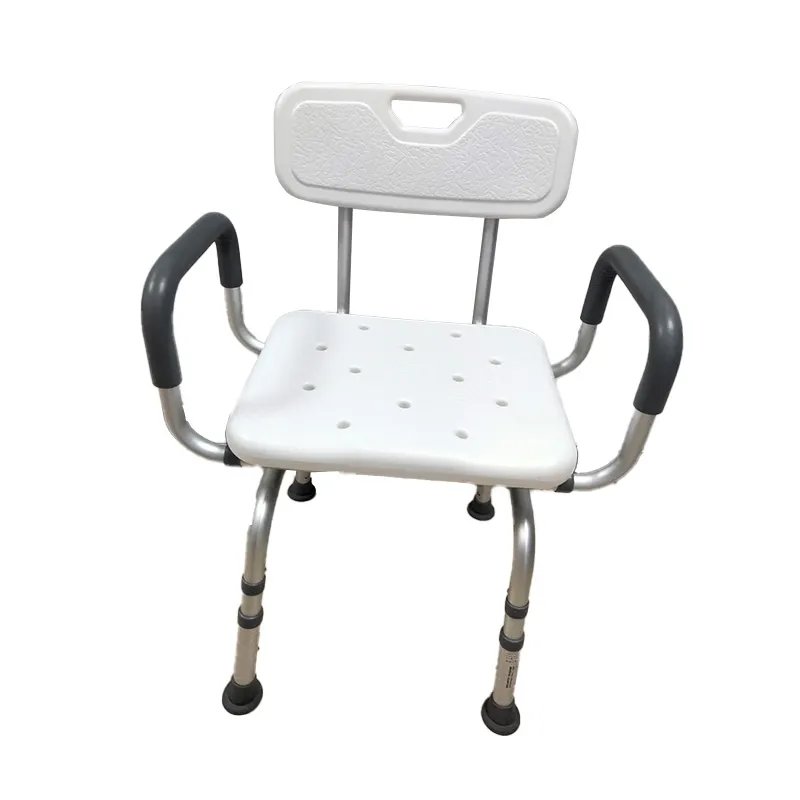 Silla de baño portátil con respaldo giratorio de 360 grados para el asiento de la silla de ducha de adultos para discapacitados