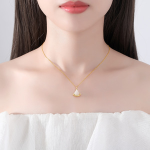 S925 gümüş doğal küçük etek kolye ve kadın anne kızı Hotan yeşim kolye anne için - Product Image 4