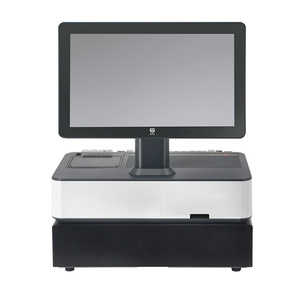 PSJ1000 15,6 "двойной экран Windows Pos машина все в одном для супермаркета с клавиатурой и выдвижным ящиком - Product Image 5