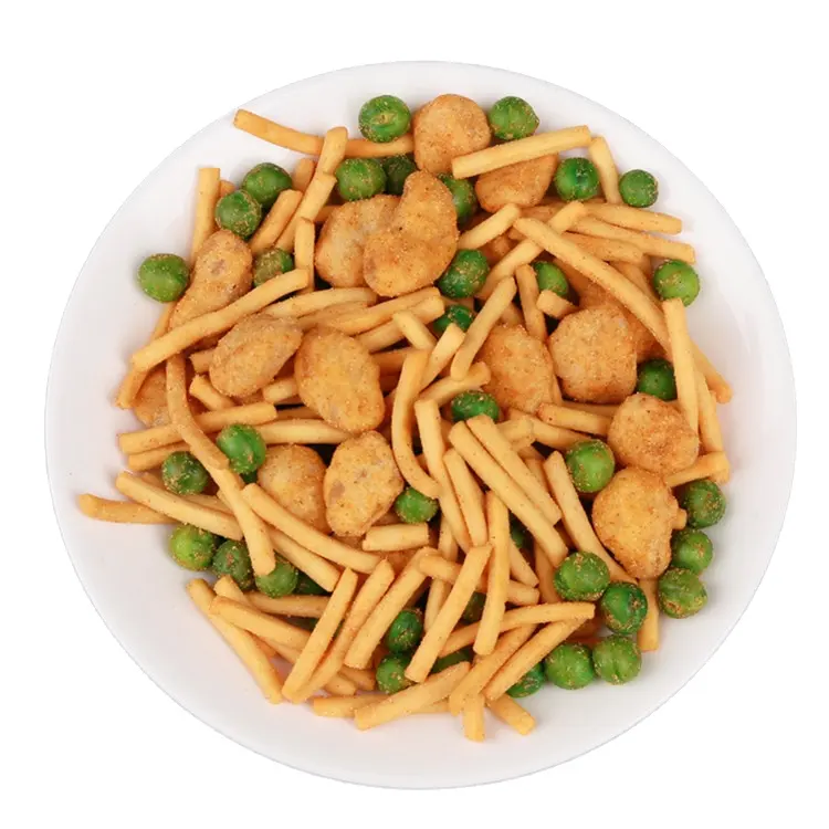 Roasted Processing Savory Crunchy Snack Mixed Four Coated broad beans peas mix