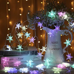 Factory solar decor <strong>star</strong> wire bulb photo clip outdoor fixed design Graffiti <strong>led</strong> string lights with adapter - Product Image 5