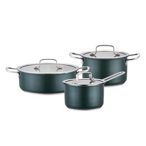 Màu xanh lá cây Đương Đại marwa không dính 16/18/24cm thép không gỉ nấu ăn chậu với kính nắp Calphalon Cookware Set - Product Image 6