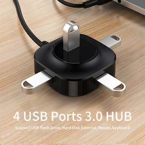 黑色a型USB集线器适配器4端口USB3.0 5gbps计算机数据传输 - Product Image 3