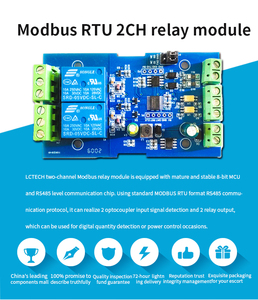 Modbus RTU 7-24V Anti-reverse <strong>Relay</strong> <strong>Module</strong> RS485/TTL 2 Channel 485 Switch <strong>Input</strong> 2 Way Optical Coupler 12V <strong>Output</strong>