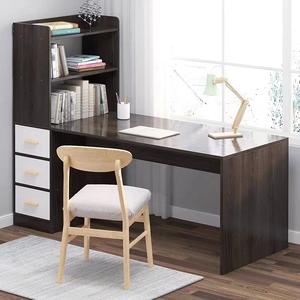 Mesa de estudio con diseño de estantería, escritorio de ordenador de madera para sala de estar en casa, venta al por mayor - Product Image 4