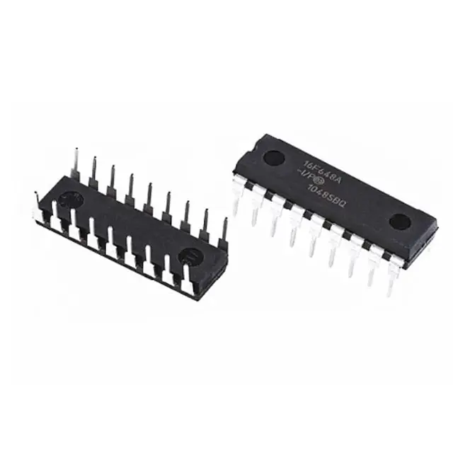 DIP-18 2V To 5.5V 7KB 256 RAM 8-bit MCU Microcontrollers PIC16F648 PIC16F648A-I/P