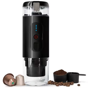 <strong>2</strong> <strong>in</strong> <strong>1</strong> Mini Espresso Coffee Maker with Heating Function 60 ml Water tank - Product Image 2