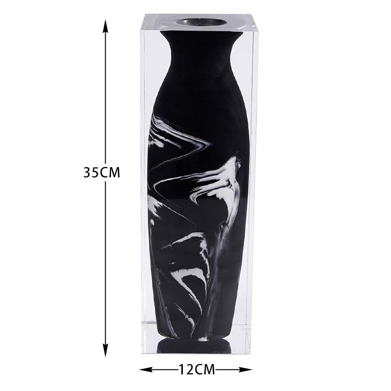 White Flower Waist Drum Bottle 9*9*10cm