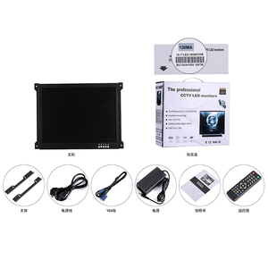 Monitor de cámara de vigilancia de seguridad Cctv, Monitor Lcd de carcasa de Metal de 12 pulgadas, Pantalla Completa, entrada Vga Bnc para el hogar Industrial