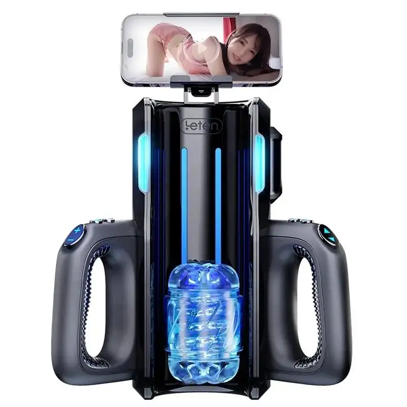 Máquina sexual masculina eléctrica Telescopice automático Succión Copa de masturbación masculina con soporte para teléfono móvil Sexe Producto sexual para adultos