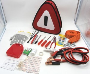 İlk yardım kiti ile yüksek kalite araç acil durum kiti üçgen reflektör güçlendirici kablo-kullanım için - Product Image 4