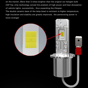 H4 LED motosiklet far 60W H6 BA20D R2 R2 P45T 4000LM farfaros led CSP 3570 ATV Scooter motosiklet far ampul - Product Image 3