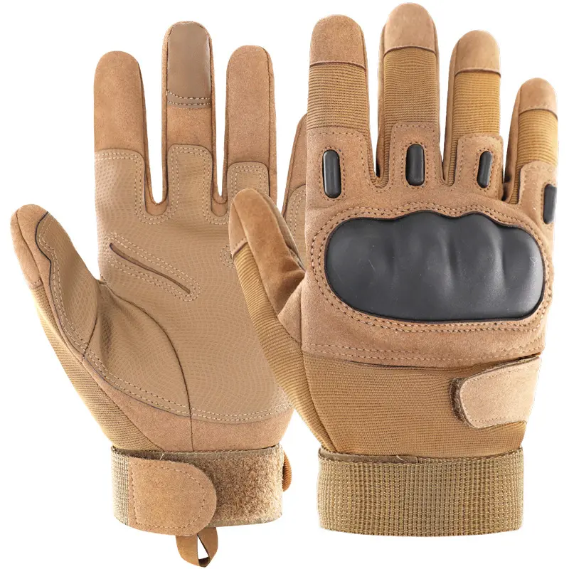 High Quality Outdoor Climbing Riding Gloves PU Leather Anti-Slip And Shockproof Motorcycle Gloves