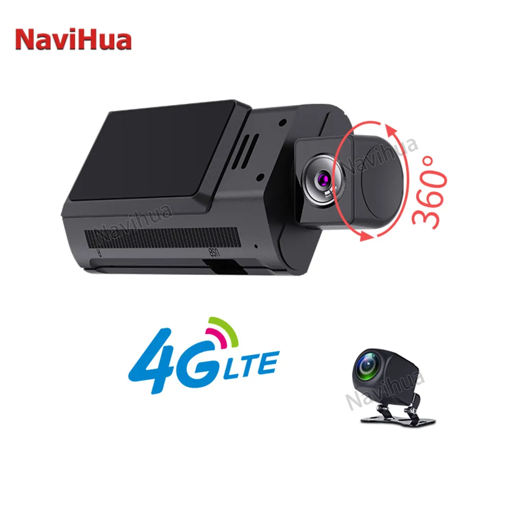 Navihua Touch Screen Recorder 4K GPS WIFI Dashboard 360 Degree Remote Auto Hidde HD 1080P 4G Mini Dual Dash Cam Car Dash Camera
