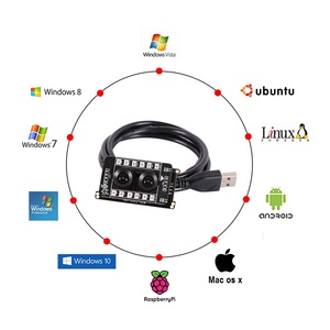 Modulo telecamera USB CMOS HD 720P CMOS a infrarossi con riconoscimento facciale a doppia lente per visione notturna - Product Image 5
