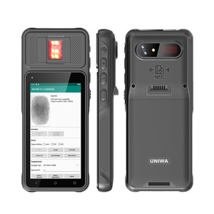 מכשיר נייד האחרון Unwa f501 5 אינץ pda ברקוד אנדרואיד סורק טביעות אצבע ביומטרי