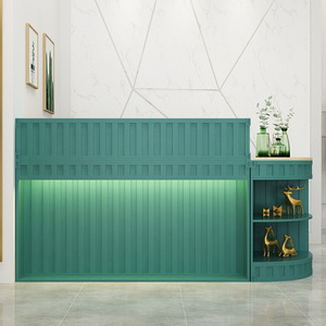 Bắc Âu hiện đại trà sữa cửa hàng lối vào thanh móng tay nghệ thuật quần áo phía trước bàn góc quầy gỗ bàn tiếp tân cho sân tiền mặt - Product Image 3