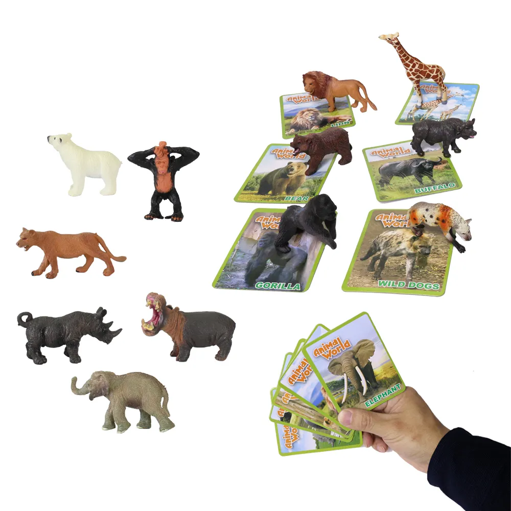 Figuras de animales salvajes de 7cm, figuras de animales de plástico