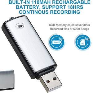 Mini 8GB USB Flash Drive HD Grabadora de voz Dispositivo de grabación de audio Grabadoras de voz digitales - Product Image 4