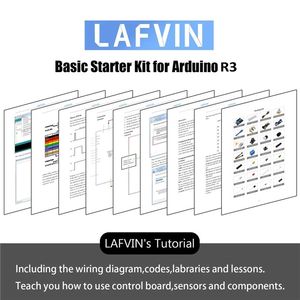 Lafvin Lcd1602 Iic con Tutorial per Arduino R3 Mcu Board 1602 Lcd motore Driver Breadboard Retail per bambini educazione Arduino Kit da te