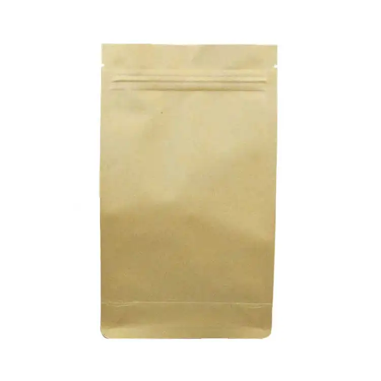 Упаковка для еды, ламинированный влагостойкий маслостойкий плоский мешок с застежкой-молнией для кофе, чая, пакет из крафт-бумаги с окошком