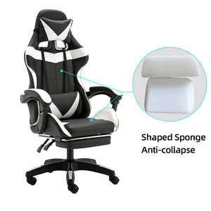 YOUGE yarış tarzı ergonomik oyun sandalyesi Silla Gamer yüksek geri siyah ve beyaz kız oyun sandalyesi