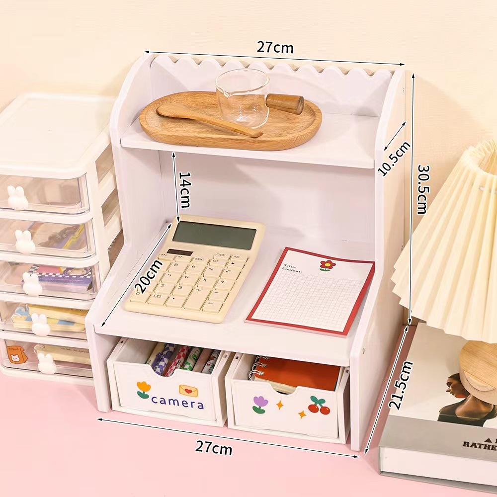 Small lace-trimmed white drawer box *2
