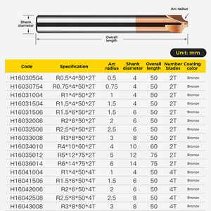 MDBT HRC55 R Inner 4-flute Carbide <strong>End</strong> <strong>Mill</strong> Tungsten Steel <strong>End</strong> <strong>Mill</strong> with TiAlN Coated Reverse R Arc <strong>Chamfering</strong> <strong>End</strong> <strong>Mill</strong>