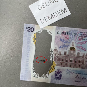 Chất lượng cao tùy chỉnh <span class=keywords><strong>Scottish</strong></span> Prop tiền <span class=keywords><strong>Scottish</strong></span> Polymer Prop tiền ngân hàng ghi chú siêu mỏng - Product Image 5