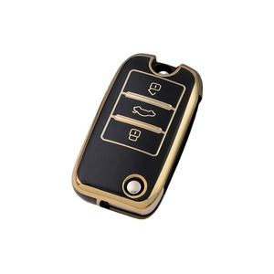 Gold Edge <strong>Key</strong> Fob Cover Fit for Roewe RX5 <strong>MG</strong> <strong>ZS</strong> GT GS 350 360 750 W5 Class Accessories Soft TPU Protection Car Case Shell - Product Image 1