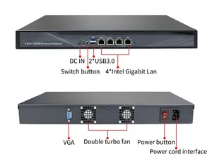 19 Zoll 1U Rack Mount N2840/J1900/J4125 4*LAN 82583V NICs Firewall Appliance Soft Router pfSense OPNsense Netzwerk Server Rack 1u - Product Image 2