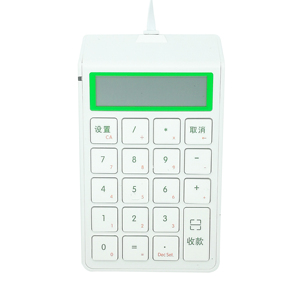 Teclados numéricos ergonómicos personalizados Teclado numérico de 19 teclas Teclado de terminal POS con cable USB Calculadora de pantalla de 12 dígitos