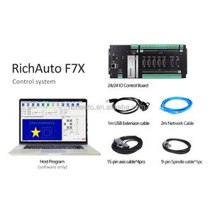 3 Axis ATC Linear Tool Rack CNC Router 24 Tools Automatic Tool Change RichAuto F737 Connect <strong>with</strong> PC - Product Image 2