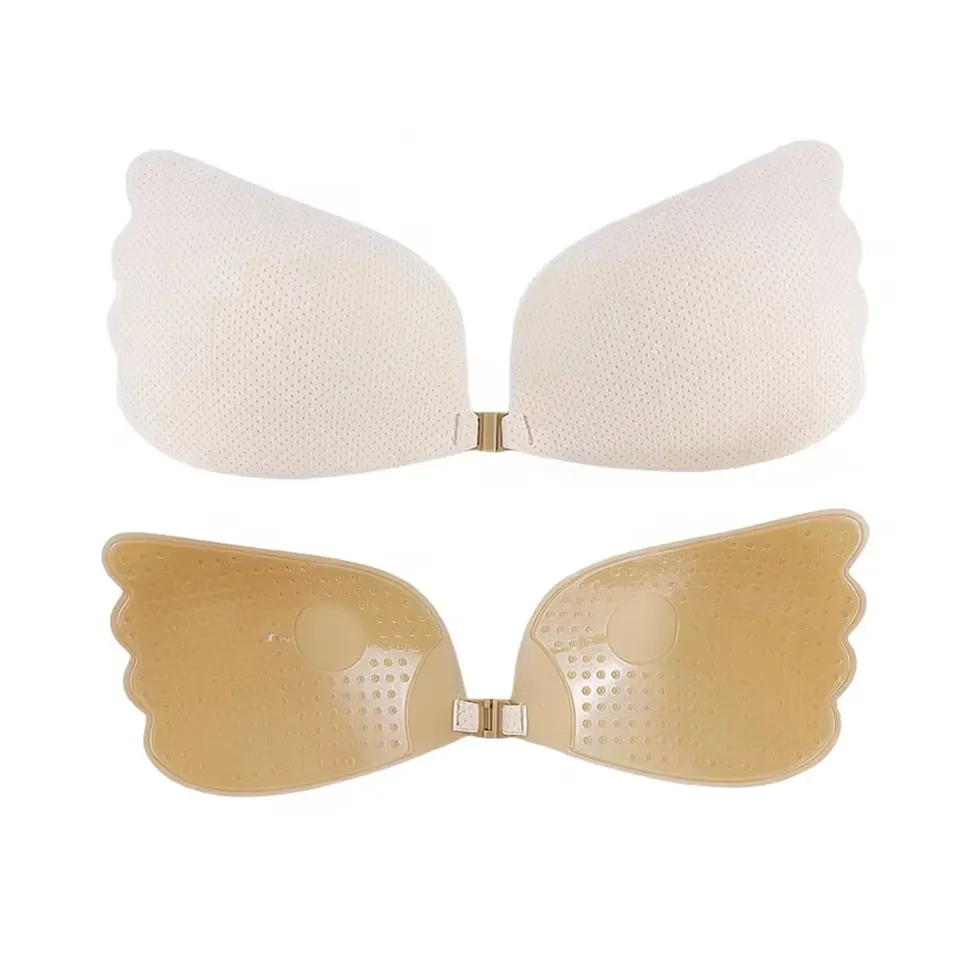 New Reusable Wing Cup Sticky Bra Strapless Adhesive Bra Push up Women Lingerie Underwear Accessories Polyester Adults Nonwoven