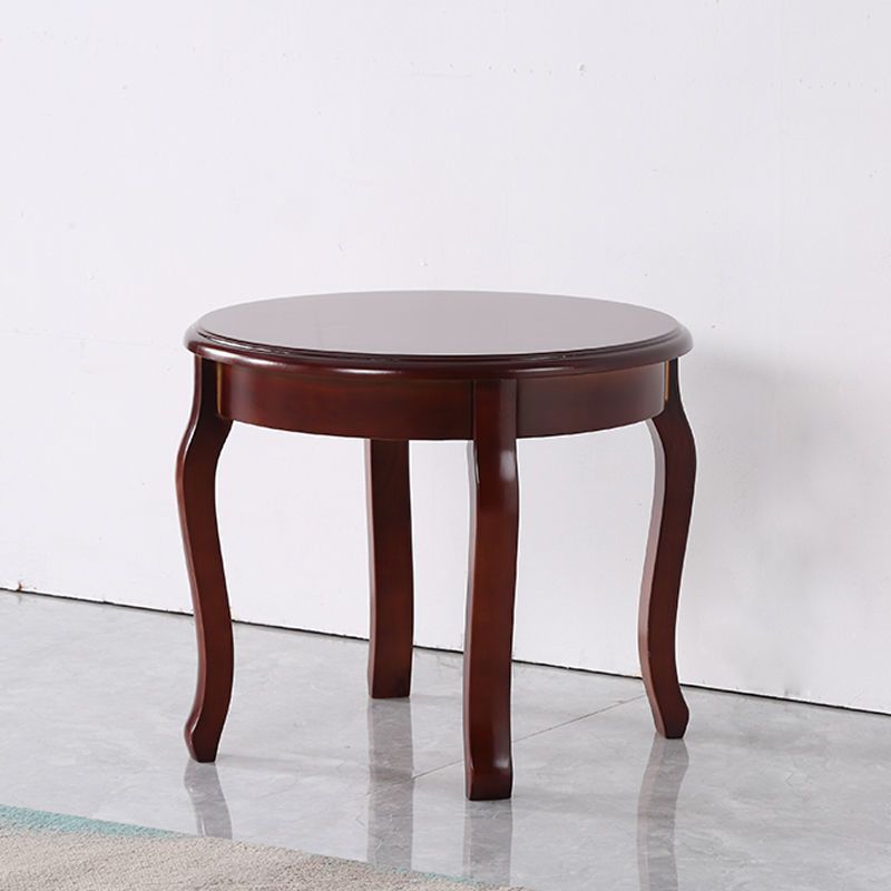 Table ronde (couleur noyer), diamètre 60*50cm, hauteur