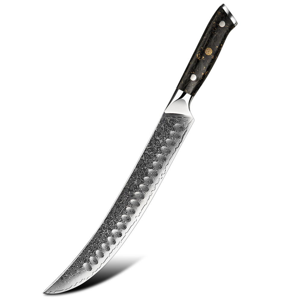 couteau d'abattage noir de 10 pouces