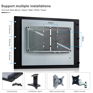 PC industrial 12th Gen Intel Core I3 I5 I7 I9 Cpu 2 * DDR5 RAM Ip66 Monitor de montaje en pared integrado a prueba de agua Computadora industrial