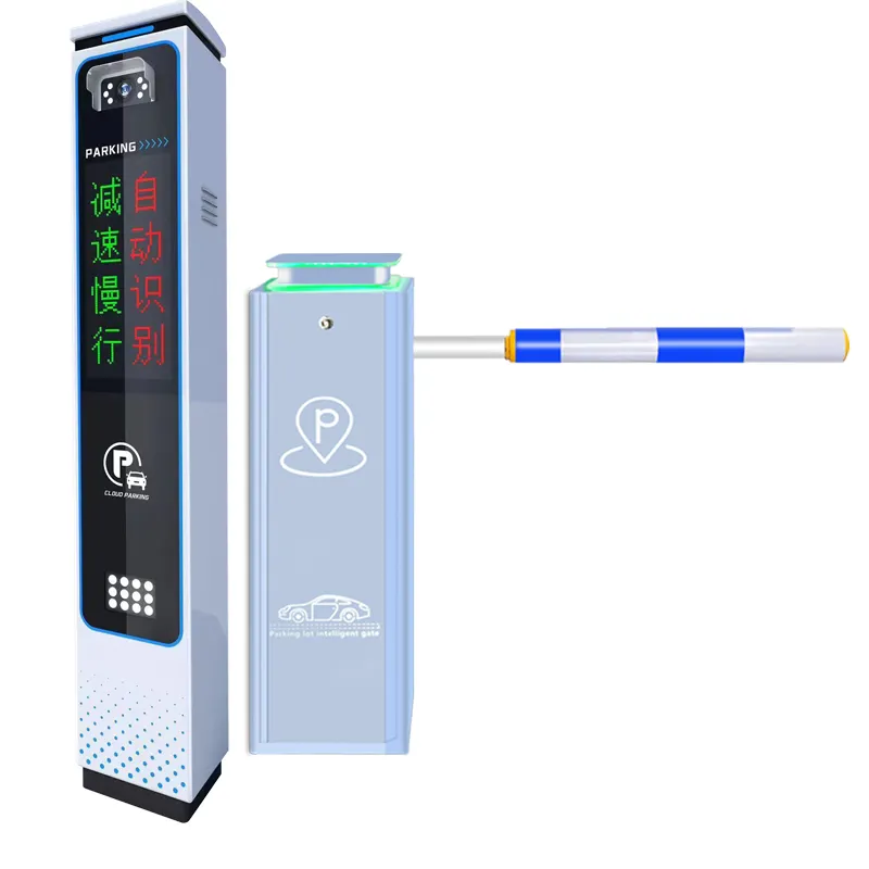 Lpr Rfid otomatis sistem parkir kontrol akses cerdas dengan lampu lalu lintas dan empat baris layar tampilan LED warna