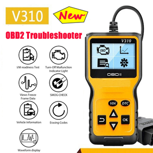 V310车载诊断2扫描仪通用汽车发动机故障代码阅读器汽车自动诊断工具扫描工具适用于所有OBD II协议
