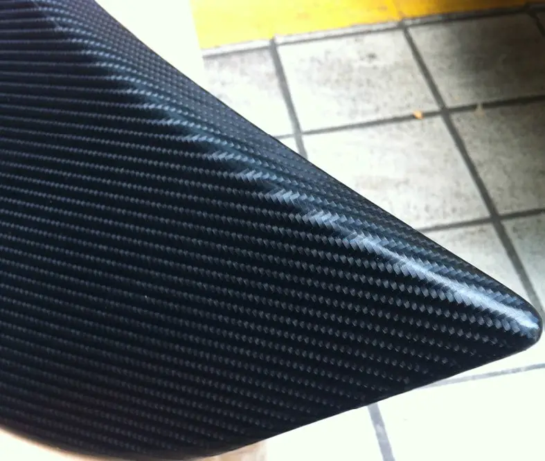Envoltura negra superbrillante para vehículo, pegatina de fibra de carbono de vinilo, envoltura automática, 1,52x28M, 5x8 9 pies, 4D