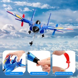 EPT Su-27 Aircraft <strong>Model</strong> Radio Remote Control Flying Toys Hand Throw Gyro Stabilize Anti-Fall Foam <strong>Glider</strong> Fighter Jet Rc Plane - Product Image 5