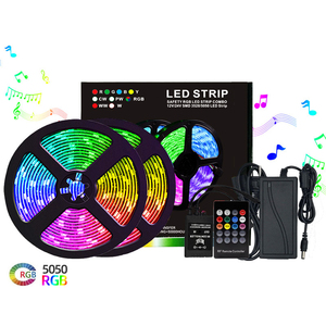 Smart <strong>12V</strong> USB Connectivity RGB <strong>LED</strong> Strip Light Set Flexible SMD 5050 Backlight with 10m <strong>300</strong> <strong>LED</strong> and 10V RF Remote Controller - Product Image 1